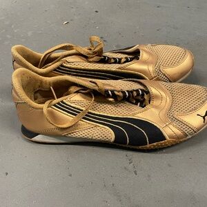 Gold Puma Shoes